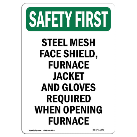 Steel Mesh Face Shield, Furnace