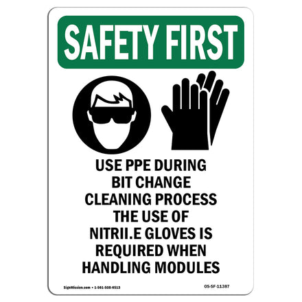 Use PPE During Bit Change Cleaning With Symbol