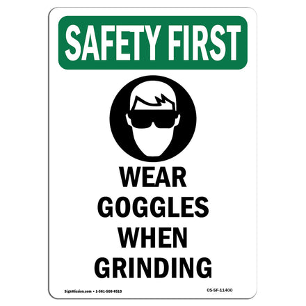 Wear Goggles When Grinding