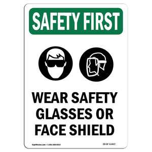 Wear Safety Glasses Or Face Shield With Symbol