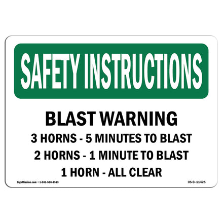 Blast Warning 3 Horns - 5 Minutes To Blast