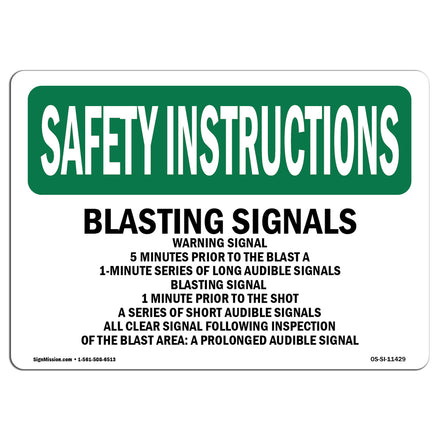 Blasting Signals Warning Signal 5 Minutes