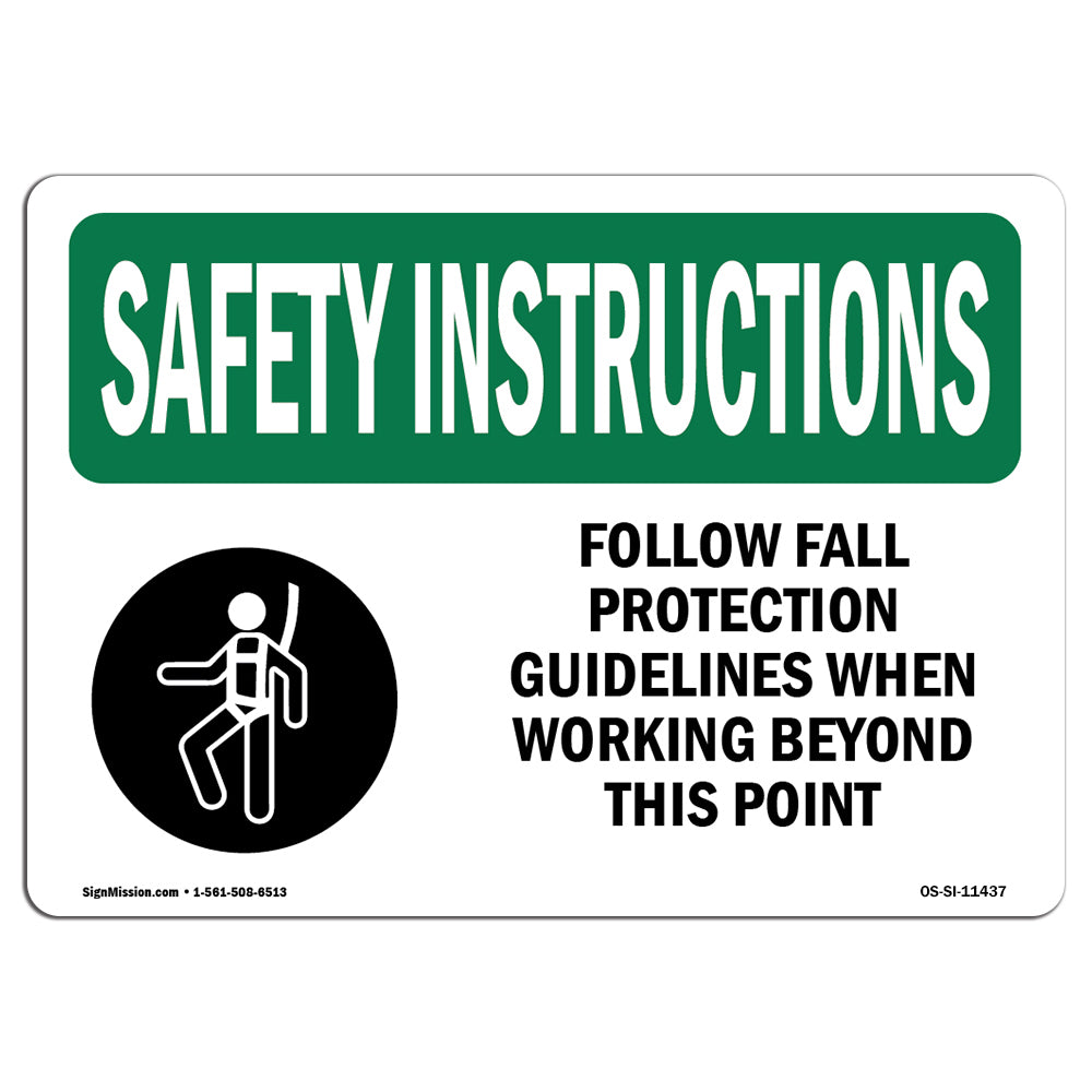 Follow Fall Protection Guidelines With Symbol