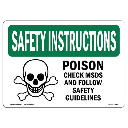 Poison Check Msds And Follow With Symbol