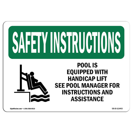 Pool Is Equipped With Handicap With Symbol