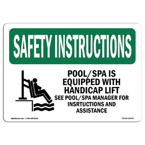 Pool Spa Is Equipped With Handicap With Symbol