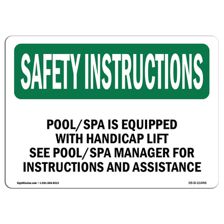 Pool Spa Is Equipped With Handicap With Symbol