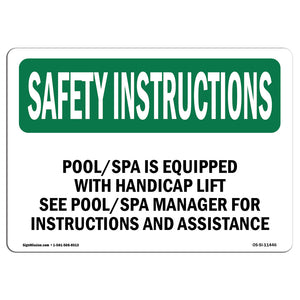 Pool Spa Is Equipped With Handicap With Symbol