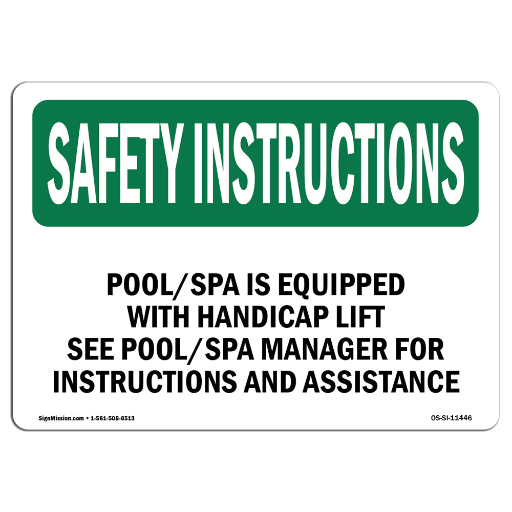 Pool Spa Is Equipped With Handicap With Symbol