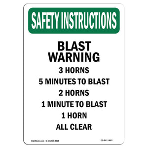 Blast Warning 3 Horns - 5 Minutes To Blast