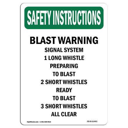 Blast Warning Signal System 1 Long Whistle