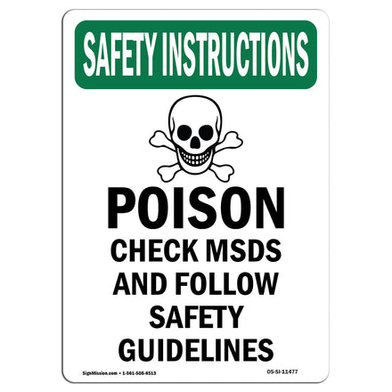 Poison Check Msds And Follow With Symbol