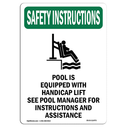 Pool Is Equipped With Handicap With Symbol