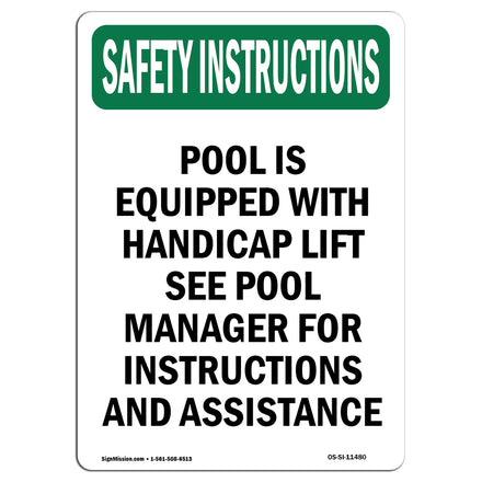 Pool Is Equipped With Handicap With Symbol