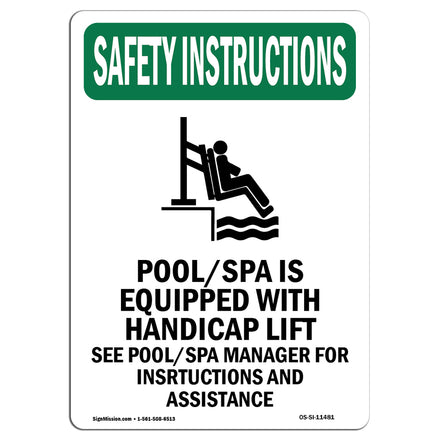 Pool Spa Is Equipped With Handicap With Symbol