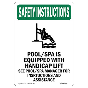 Pool Spa Is Equipped With Handicap With Symbol