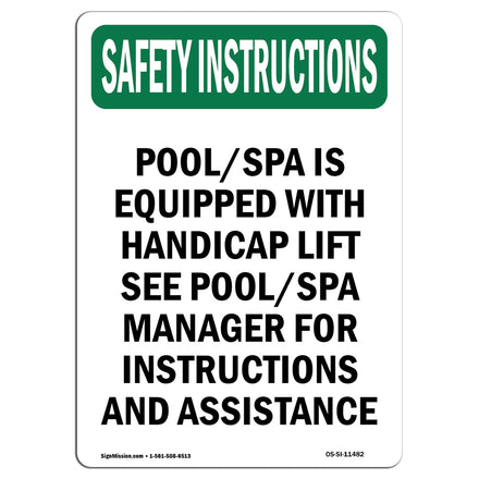 Pool Spa Is Equipped With Handicap With Symbol