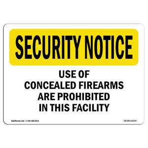 Concealed Firearms Prohibited
