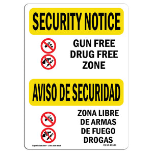 Gun Free Drug Free Zone Bilingual