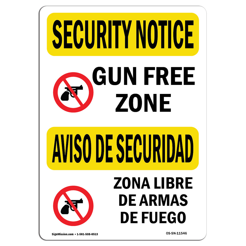 Gun Free Zone Bilingual