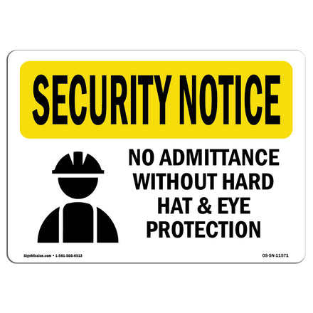 No Admittance Hard Hat And Eye