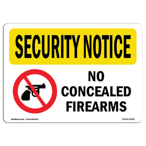 No Concealed Firearms