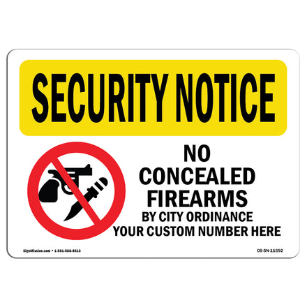 No Concealed Weapons Bilingual