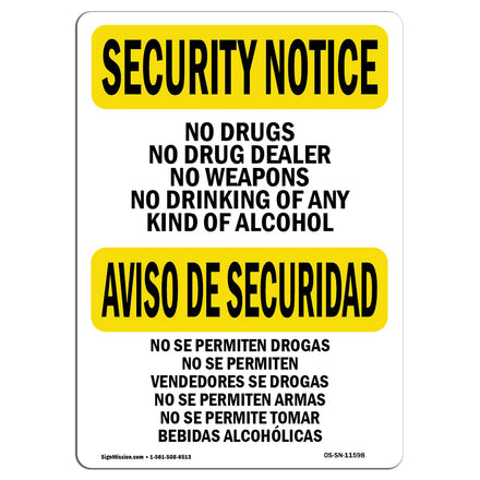 No Drugs Dealers Weapons Drinking