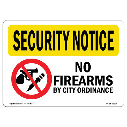 No Firearms By City Ordinance