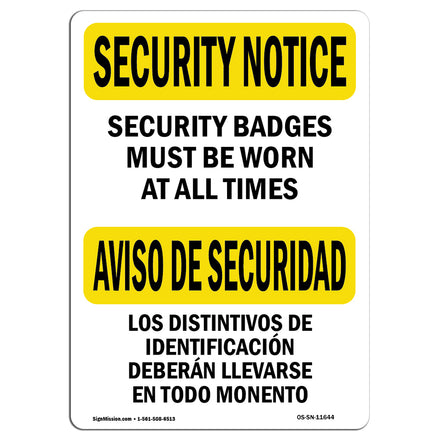 Security Badges Must Be Worn