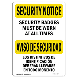 Security Badges Must Be Worn