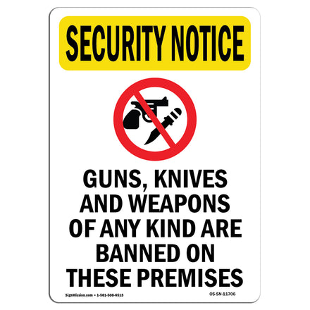 Guns Knives Weapons Banned Premises
