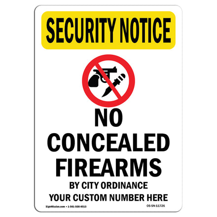 No Concealed Weapons Bilingual