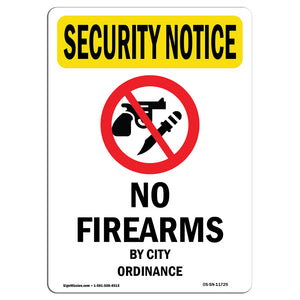 No Firearms By City Ordinance