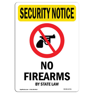No Firearms By State Law Bilingual