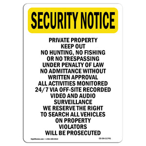Private Property Keep Out No Hunting,