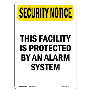 Facility Protected By Alarm Spanish