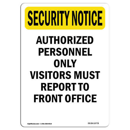 Visitors Report To Front Office