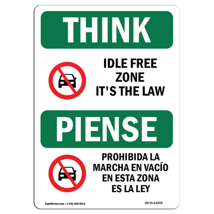Idle Free Zone It's The Law