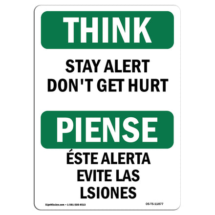 Stay Alert Don't Get Hurt Bilingual
