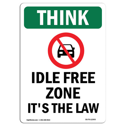 Idle Free Zone It's The Law