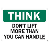 Don't Lift More Than You Can Handle