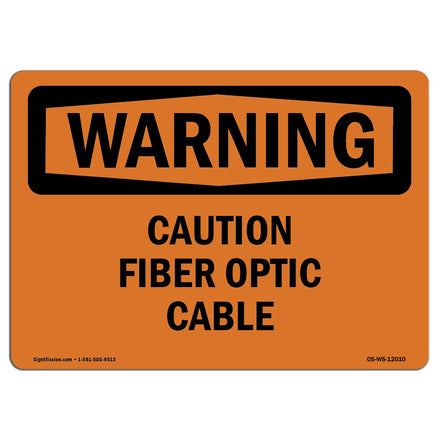 Caution Fiber Optic Cable