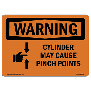 Cylinder May Cause Pinch Points With Symbol