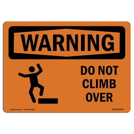 Do Not Climb Over With Symbol