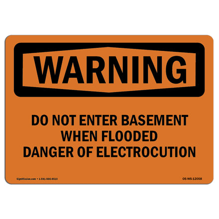 Do Not Enter Basement When Flooded Danger