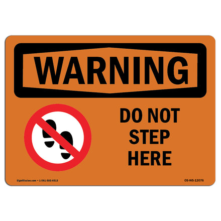 Do Not Step Here With Symbol