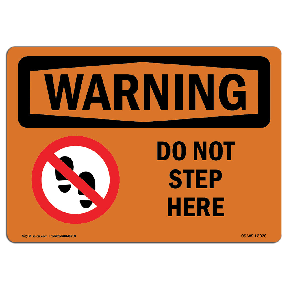 Do Not Step Here With Symbol