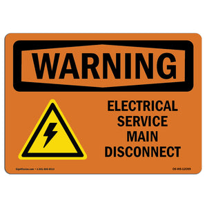 Electrical Service Main Disconnect With Symbol