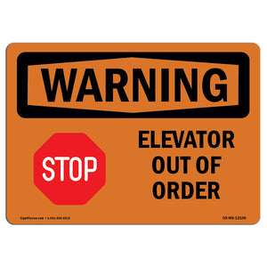 Elevator Out Of Order With Symbol